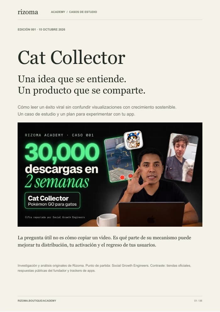 Primera página del estudio PDF de Cat Collector